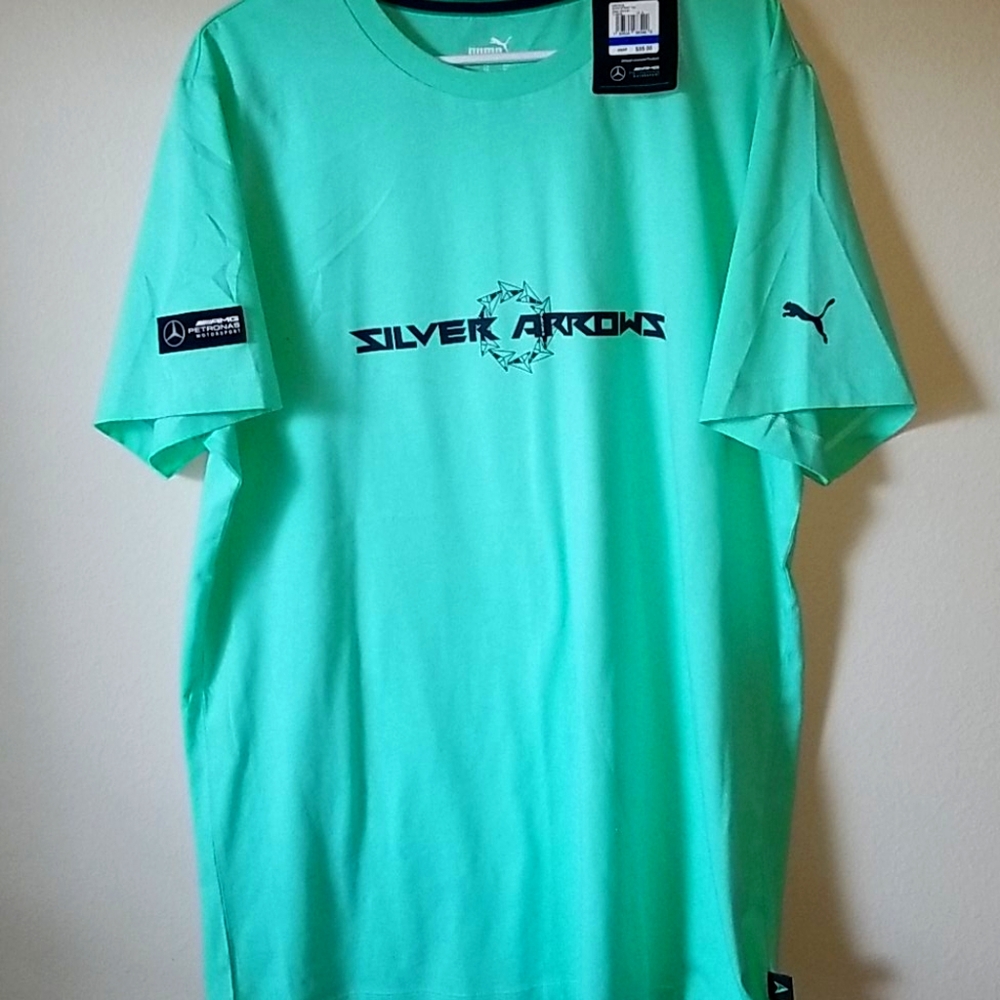 XL Mint Green Puma AMG PETRONAS T-Shirt